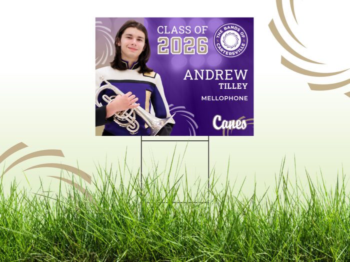 Cartersville Marching Band Senior Yard Sign