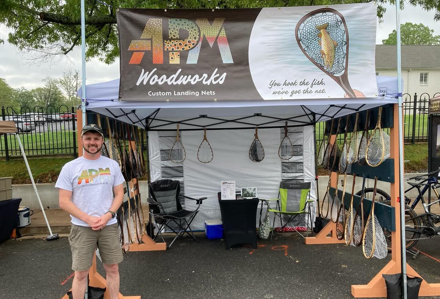 APM Woodworks exhibitor booth in Blue Ridge Georgia